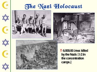 The Nazi Holocaust




            6,000,00 Jews killed
            by the Nazis [1/2 in
            the concentration
            camps.]
 
