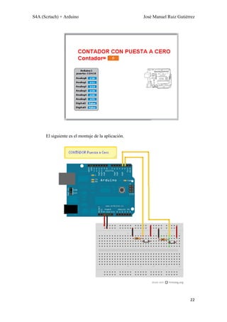 S4A (Scrtach) + Arduino José Manuel Ruiz Gutiérrez
22
El siguiente es el montaje de la aplicación.
 
