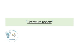 “Literature review”
 