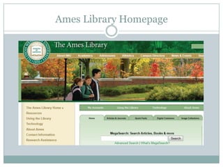 Ames Library Homepage
 