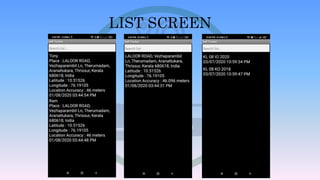 LIST SCREEN
 