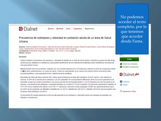 No podemos
acceder al texto
completo, por lo
que tenemos
que acceder
desde Fama.
 