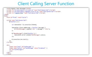 Client Calling Server Function
 