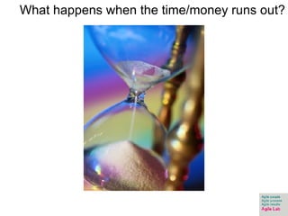 What happens when the time/money runs out? 