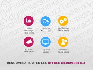 Social Media Digest - Avril 2013 - Mediaventilo Agency
DÉCOUVREZ TOUTES LES OFFRES MEDIAVENTILO
Community
Management
Jeu Concours
Social Media
Publicité
Social Media
Dispositifs
Digitaux
Conseil
en Stratégie
Social Media
Formations
Social Media
 