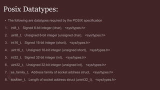 Posix Datatypes:
 