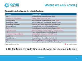 WHERE WE ARE? (CONT.)
70Confidential
 Ho Chi Minh city is destination of global outsourcing in testing
 