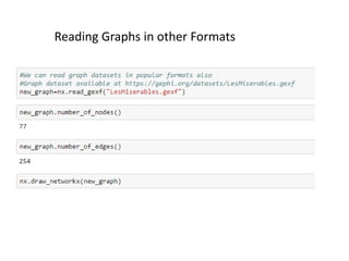 Reading Graphs in other Formats
 