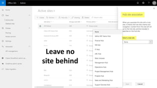 Leave no
site behind
 