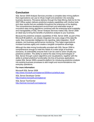 Sql server 2008 r2 data mining whitepaper overview