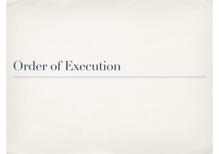 Order of Execution
 