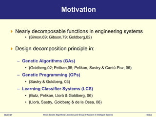 Substructrual surrogates for learning decomposable classification problems: implementation and first results