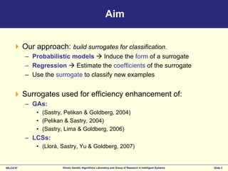 Substructrual surrogates for learning decomposable classification problems: implementation and first results
