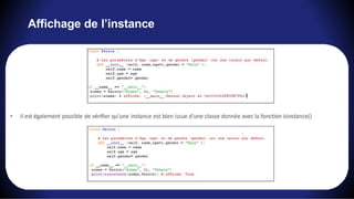 Affichage de l’instance
 