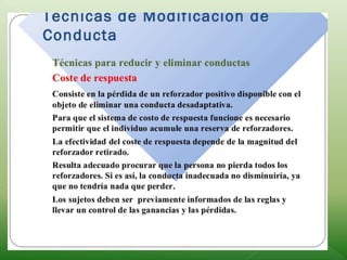 Tecnicas conductuales