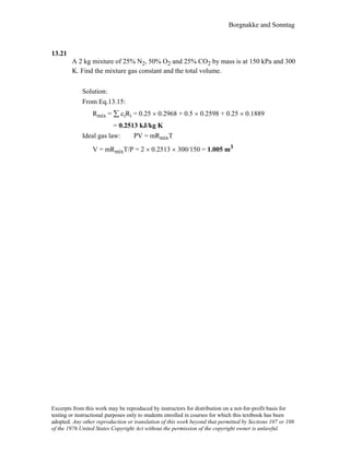Thermodynamic solutions