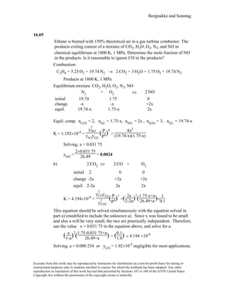 Thermodynamic solutions