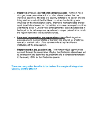 Terms and concepts for regional integration