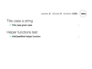 Test driven programming beginner quick start