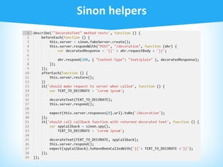 Testing javascript