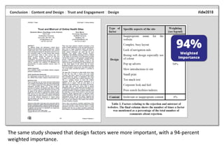 The same study showed that design factors were more important, with a 94-percent
weighted importance.
 