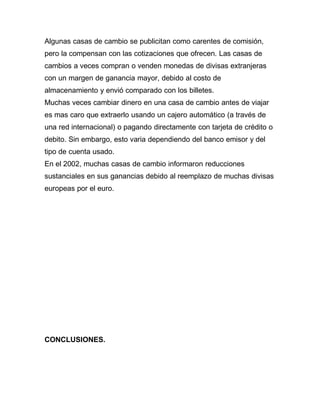 Tipos De Cambio