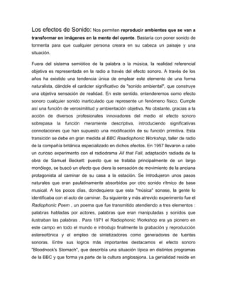 Lenguaje Radiofonico