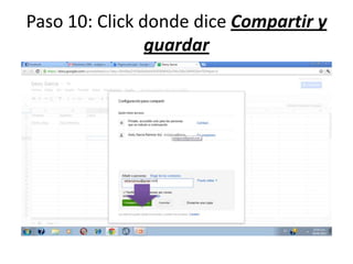 Paso 10: Click donde dice Compartir y
                guardar
 