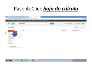 Paso 4: Click hoja de cálculo
 