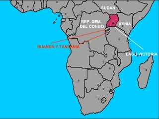 LAGO VICTORIA KENIA SUDÁN RUANDA Y TANZANIA REP. DEM.  DEL CONGO 
