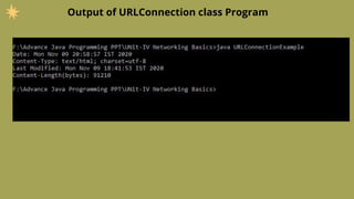 Output of URLConnection class Program
 