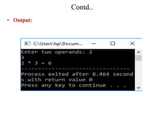 Contd..
• Output:
 
