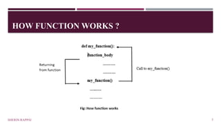 HOW FUNCTION WORKS ?
SHERIN RAPPAI 3
 