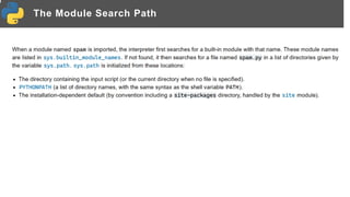 The Module Search Path
 
