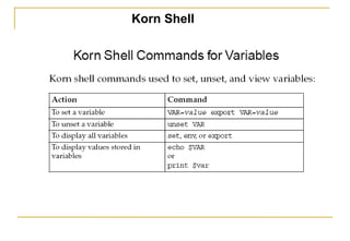 Korn Shell
 