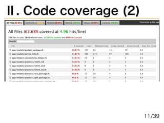 Ⅱ.�Code�coverage�(2)
11/39
 