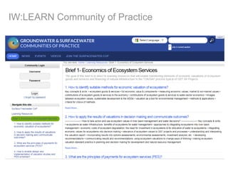 IW:LEARN Community of Practice

 