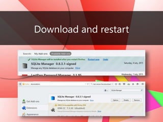 Download and restart
 