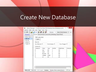 Create New Database
 