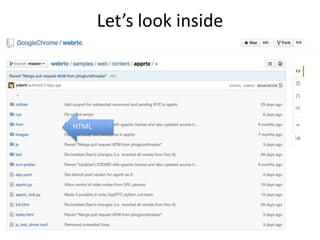 Let’s look inside 
HTML 
 
