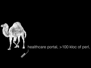 healthcare portal, >100 kloc of perl,
  89
19
 