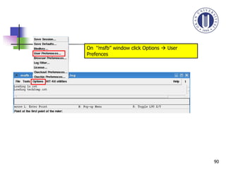 On ‘’msfb’’ window click Options  User
Prefences




                                          90
 