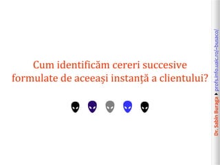 Dr.SabinBuragaprofs.info.uaic.ro/~busaco/
Cum identificăm cereri succesive
formulate de aceeași instanță a clientului?
    
 