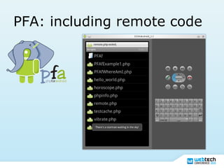 PFA: including remote code
 