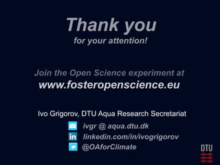 Ivo Grigorov, DTU Aqua Research Secretariat 
