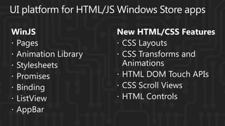 Developing Windows 8 Apps with HTML and JavaScript - Codebits 2012