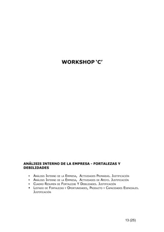 WORKSHOPS