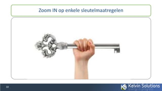 Zoom IN op enkele sleutelmaatregelen
10
 
