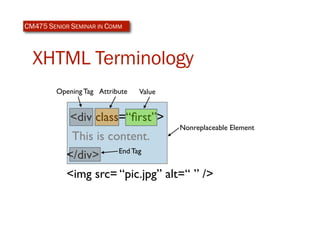 Intro to XHTML/CSS