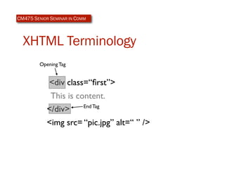 Intro to XHTML/CSS